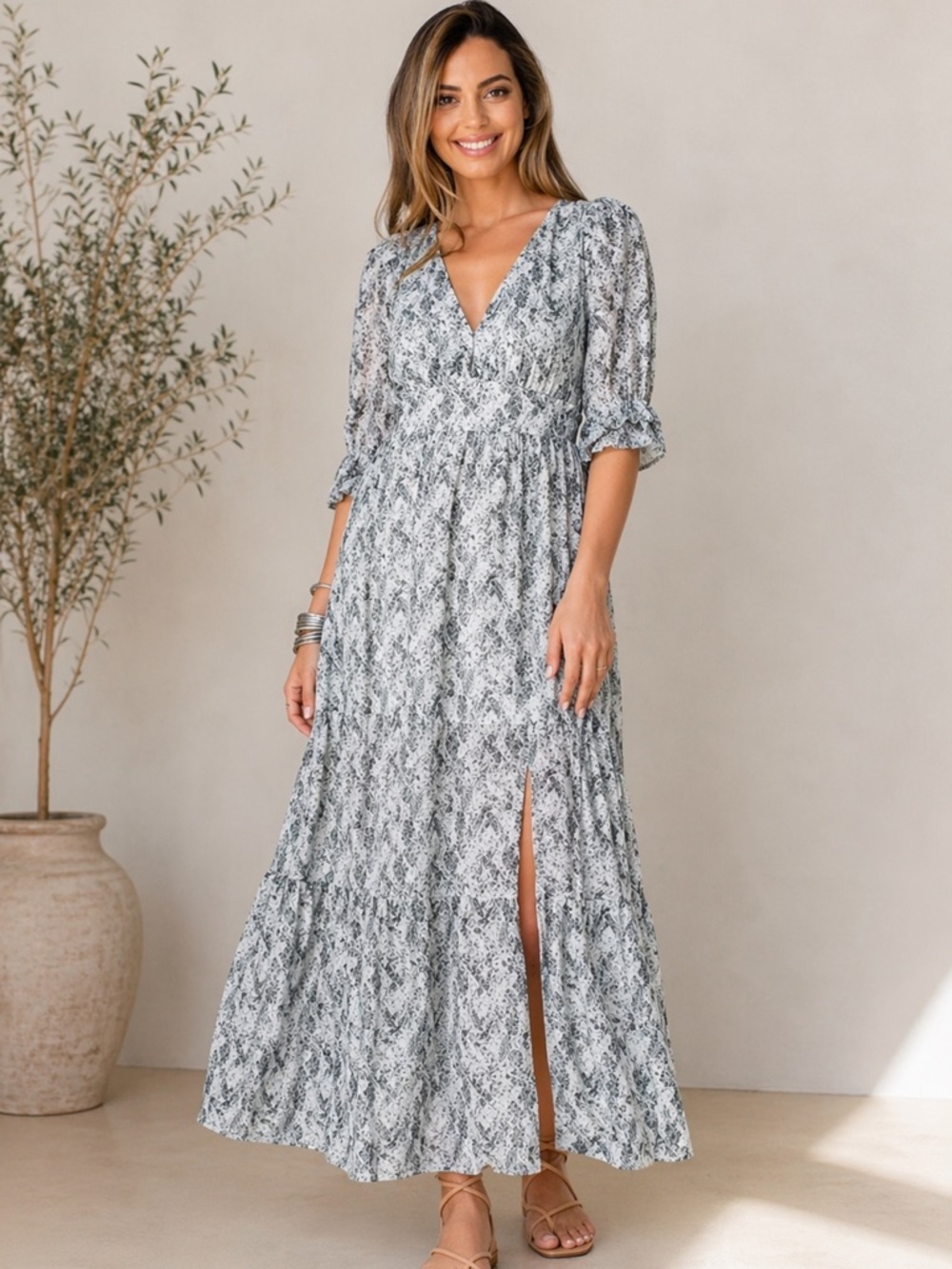 Buddy Love "Mabel" Crocodile Maxi Dress